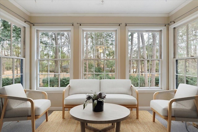 sunroom with a wealth of natural light