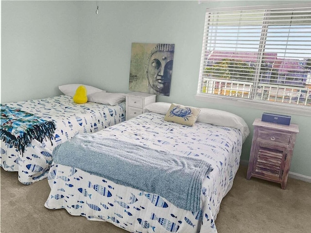 bedroom with carpet floors