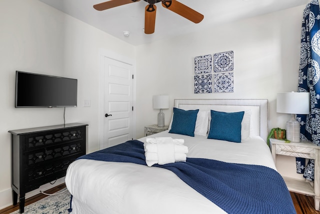 170 Spring St, Charleston, SC 29403 - bedroom featuring wood finished floors and ceiling fan