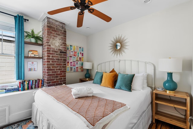 170 Spring St, Charleston, SC 29403 - bedroom featuring ceiling fan and wood finished floors