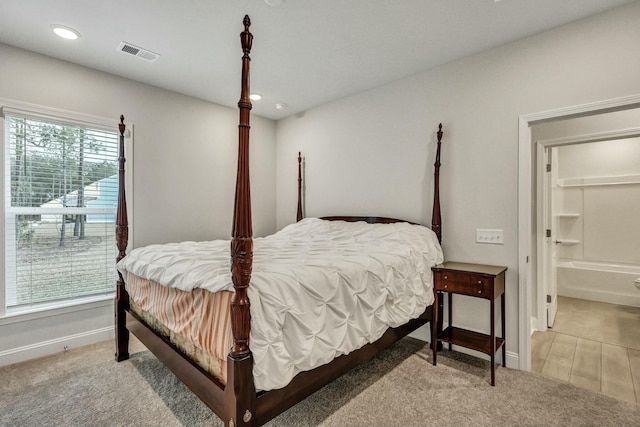 view of carpeted bedroom