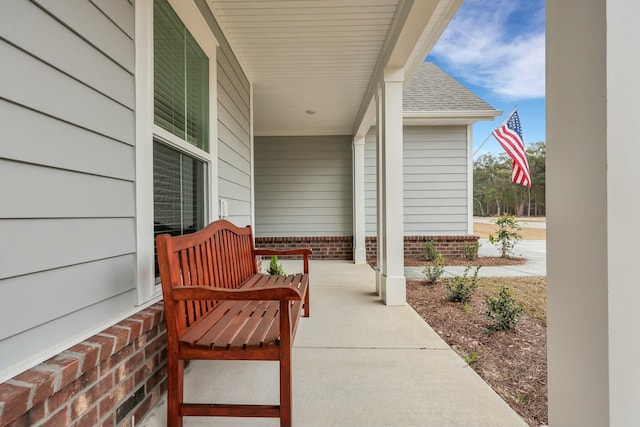 view of patio with covered porch