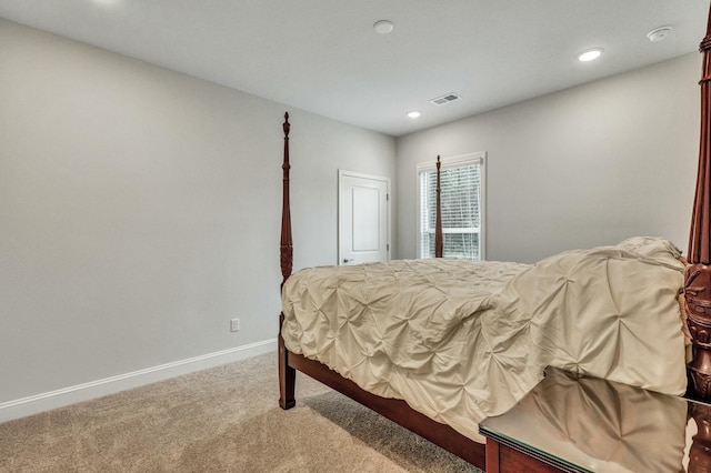 bedroom featuring carpet