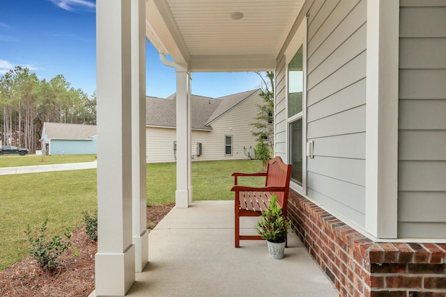 view of patio / terrace with a porch