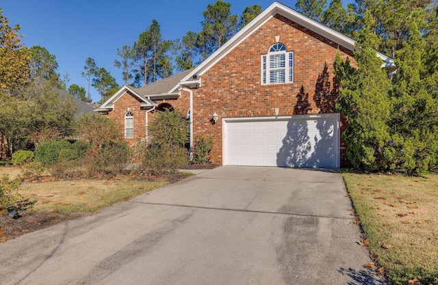 view of property featuring a garage