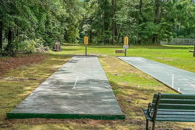 view of community with a yard