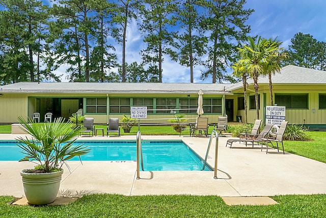 view of pool with a patio