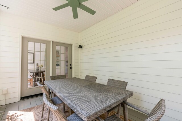 7053 Schooner St, Daniel Island, SC 29492 - sunroom / solarium featuring ceiling fan and outdoor dining space