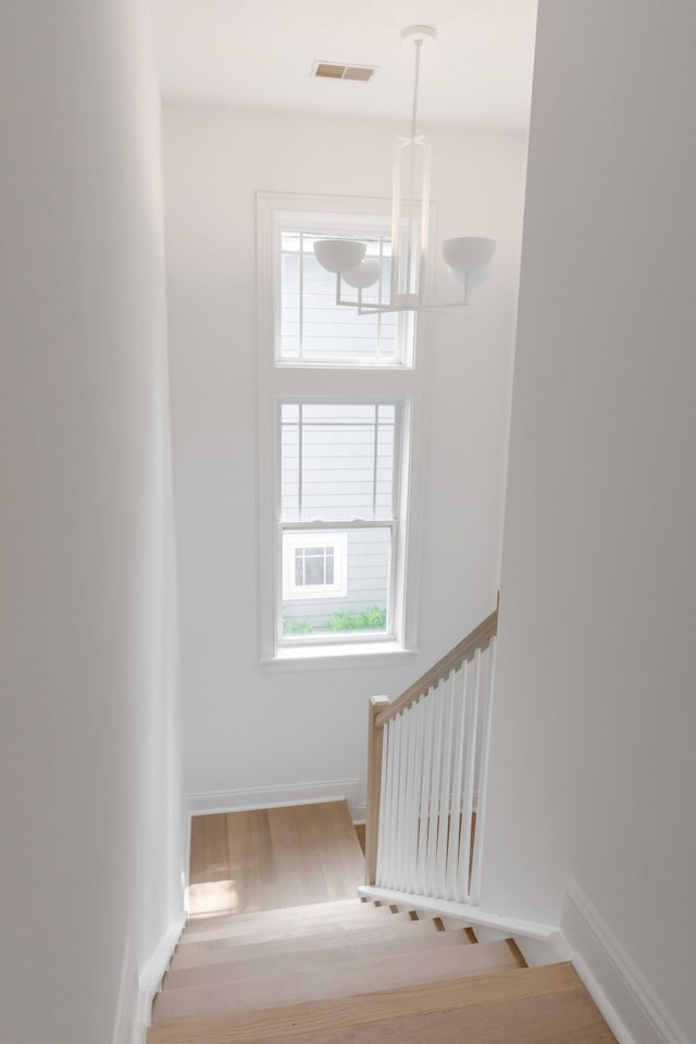 7053 Schooner St, Daniel Island, SC 29492 - stairs with wood finished floors and baseboards