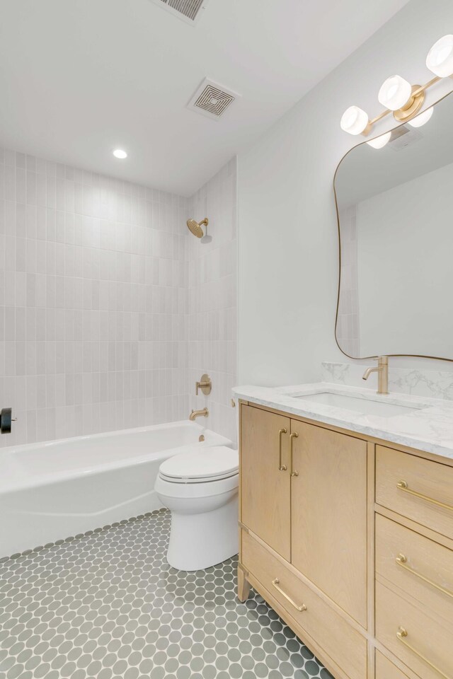 7053 Schooner St, Daniel Island, SC 29492 - full bathroom with vanity, shower / washtub combination, and toilet