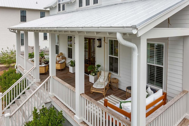 3023 Eventide Dr, Johns Island, SC 29455 - wooden porch featuring stairs