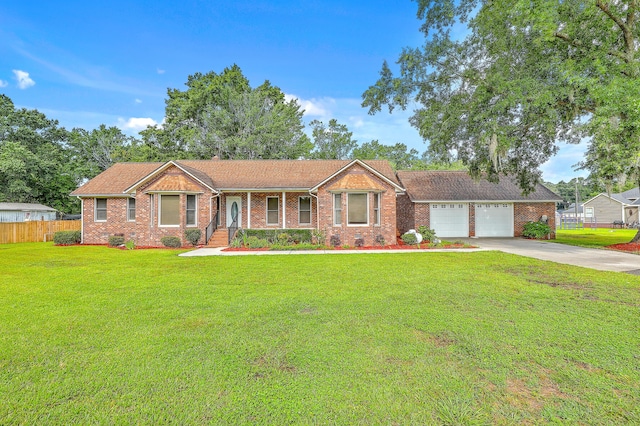 1023 Striper Ave, Moncks Corner, SC 29461 - ranch-style house with a garage, brick siding, and concrete driveway