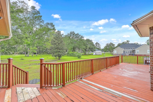 1023 Striper Ave, Moncks Corner, SC 29461 - deck with a yard and view of scattered trees