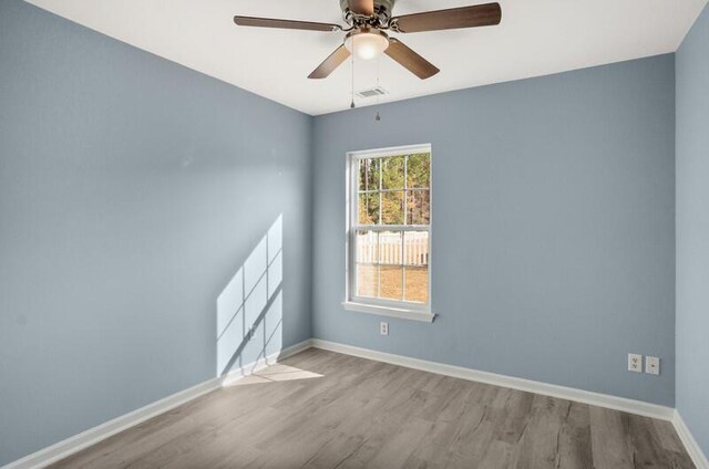 426 Colony Dr, Ridgeland, SC 29936 - unfurnished room with ceiling fan and light hardwood / wood-style flooring