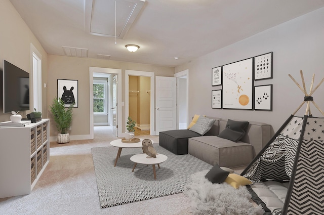 view of carpeted living room