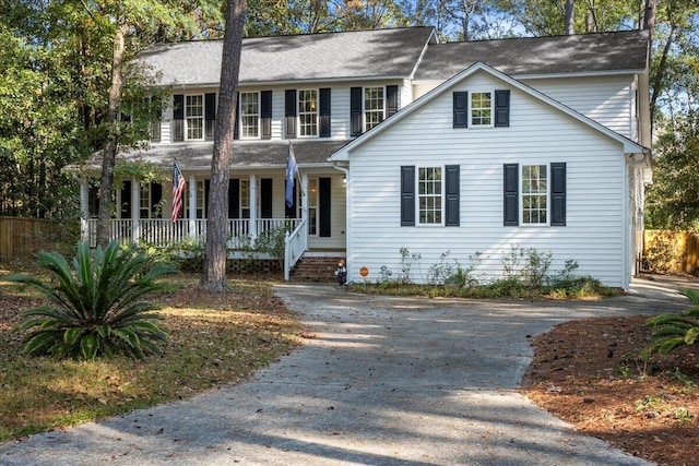 view of front of house with a porch