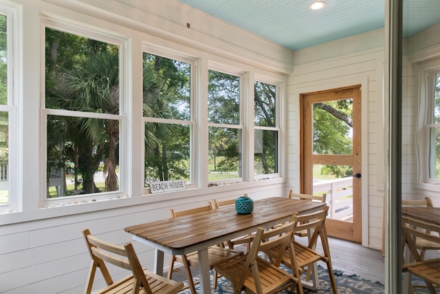 view of sunroom