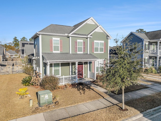 view of front of home with a porch