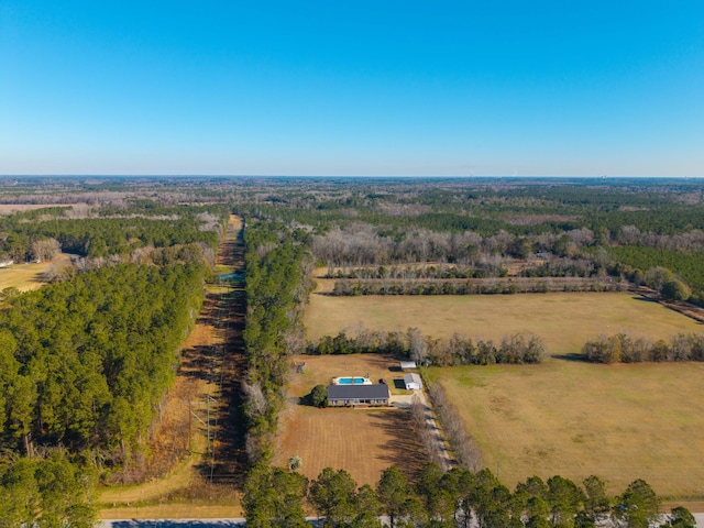 bird's eye view with a rural view