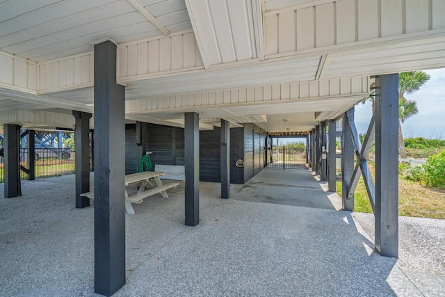 1404 Palmetto Blvd, Edisto Beach, SC 29438 - exterior space with a carport, an outbuilding, and an exterior structure