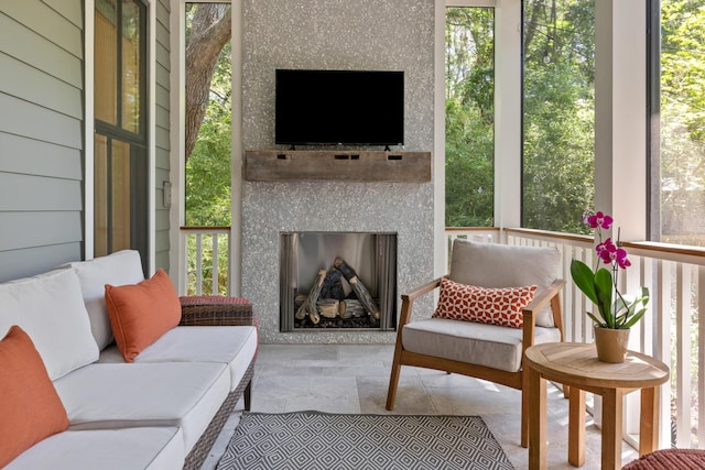 view of sunroom