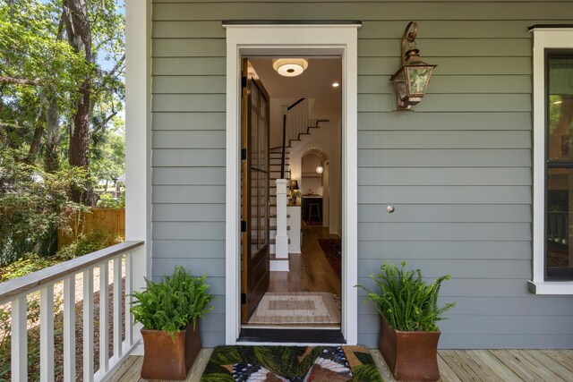 view of doorway to property