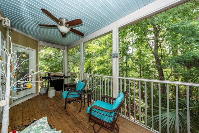 1121 Basildon Rd, Mount Pleasant, SC 29466 - sunroom / solarium with a ceiling fan