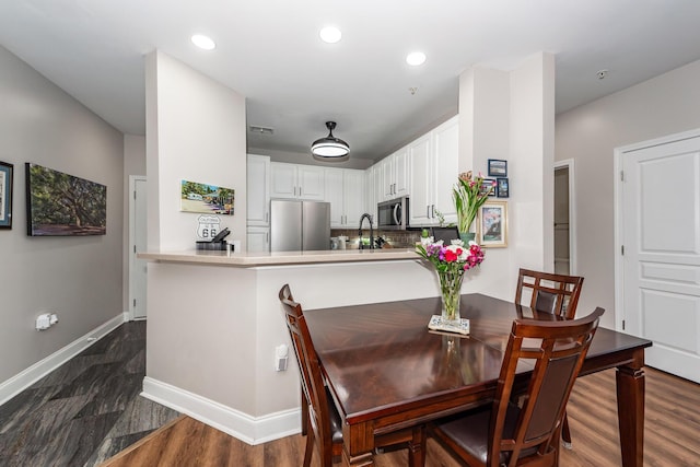 1121 Basildon Rd, Mount Pleasant, SC 29466 - dining space featuring recessed lighting and dark wood-style floors