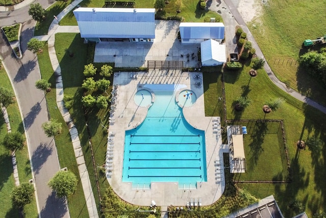 357 Parish Farms Dr, Summerville, SC 29486 - bird's eye view of a pool