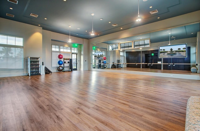 357 Parish Farms Dr, Summerville, SC 29486 - exercise area featuring wood finished floors