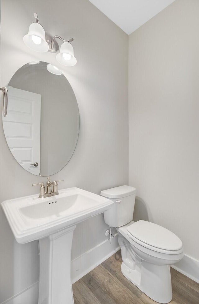 357 Parish Farms Dr, Summerville, SC 29486 - half bathroom with wood finished floors and toilet