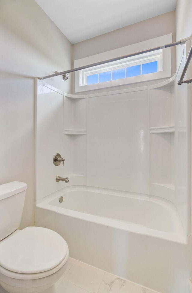 357 Parish Farms Dr, Summerville, SC 29486 - bathroom featuring bathing tub / shower combination and marble finish floors