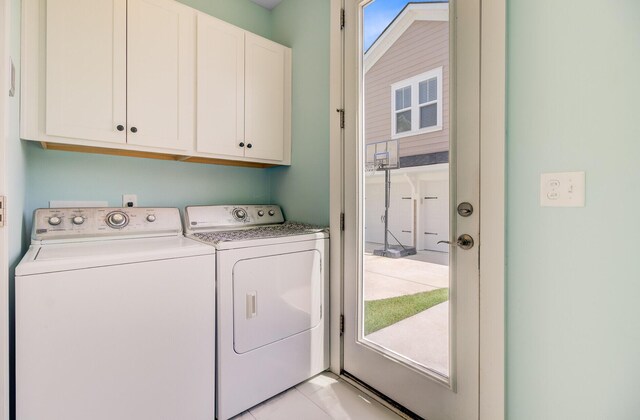 357 Parish Farms Dr, Summerville, SC 29486 - washroom with cabinet space, separate washer and dryer, and light tile patterned floors