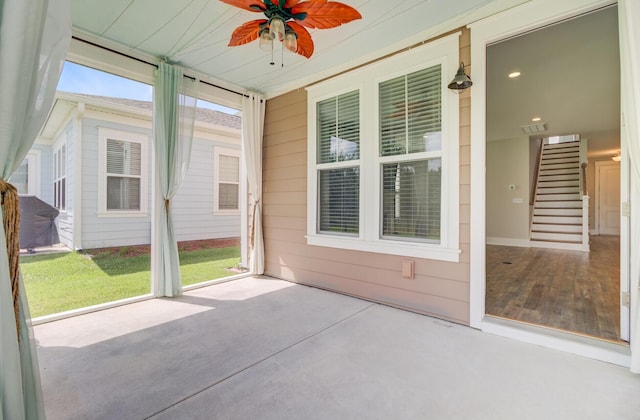 357 Parish Farms Dr, Summerville, SC 29486 - unfurnished sunroom with a ceiling fan