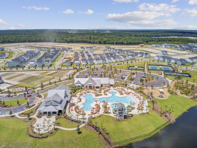 357 Parish Farms Dr, Summerville, SC 29486 - aerial view of property's location featuring a pool area and a large body of water