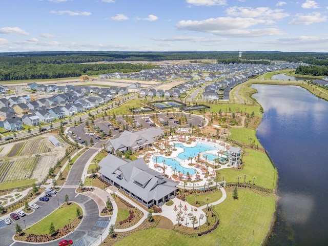 357 Parish Farms Dr, Summerville, SC 29486 - drone / aerial view of a pool area and a nearby body of water