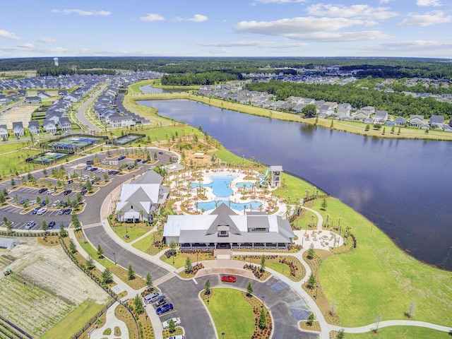 357 Parish Farms Dr, Summerville, SC 29486 - drone / aerial view of a nearby body of water and a pool