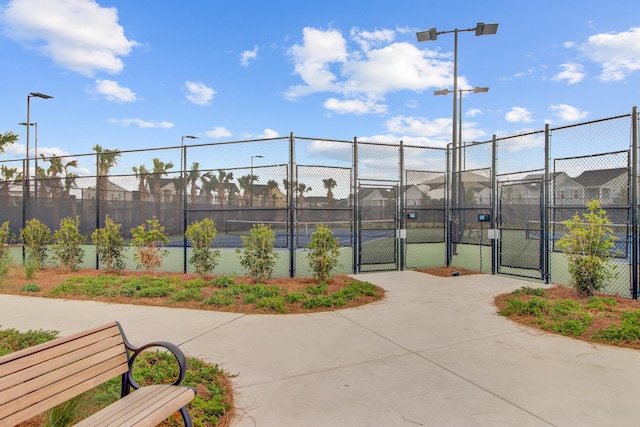 357 Parish Farms Dr, Summerville, SC 29486 - view of tennis court with a gate