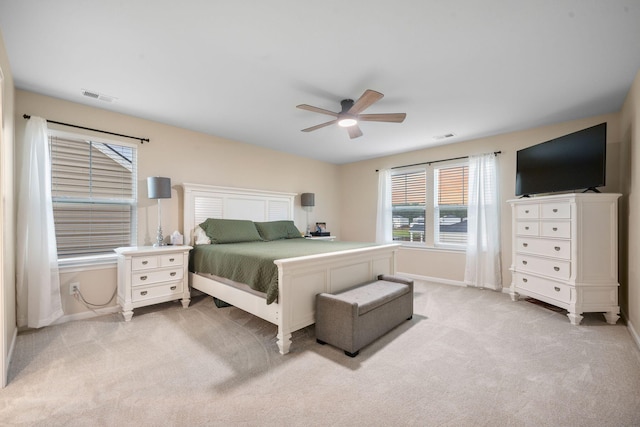 701 Squire Pope Rd, Summerville, SC 29486 - bedroom featuring light carpet and ceiling fan