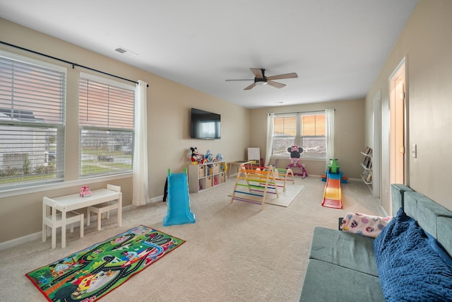701 Squire Pope Rd, Summerville, SC 29486 - playroom with a ceiling fan and carpet floors
