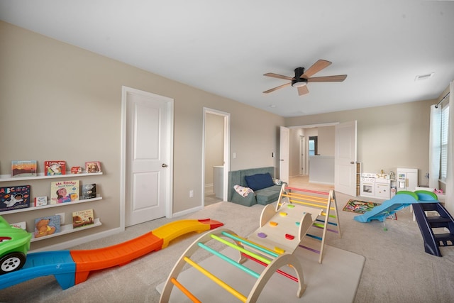 701 Squire Pope Rd, Summerville, SC 29486 - recreation room featuring carpet flooring and a ceiling fan