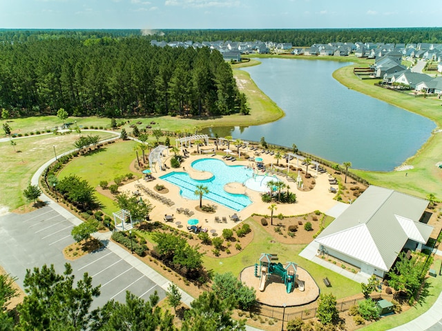 701 Squire Pope Rd, Summerville, SC 29486 - bird's eye view of a nearby body of water and a pool area