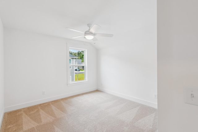 3806 Grateful Rd, North Charleston, SC 29420 - carpeted spare room featuring baseboards, a ceiling fan, and vaulted ceiling