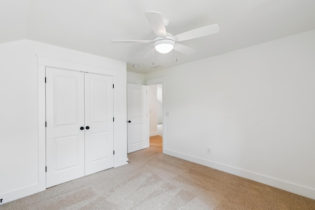 3806 Grateful Rd, North Charleston, SC 29420 - unfurnished bedroom with carpet floors, a closet, baseboards, and a ceiling fan