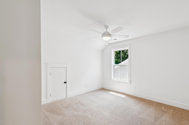 3806 Grateful Rd, North Charleston, SC 29420 - carpeted spare room with ceiling fan, baseboards, and vaulted ceiling
