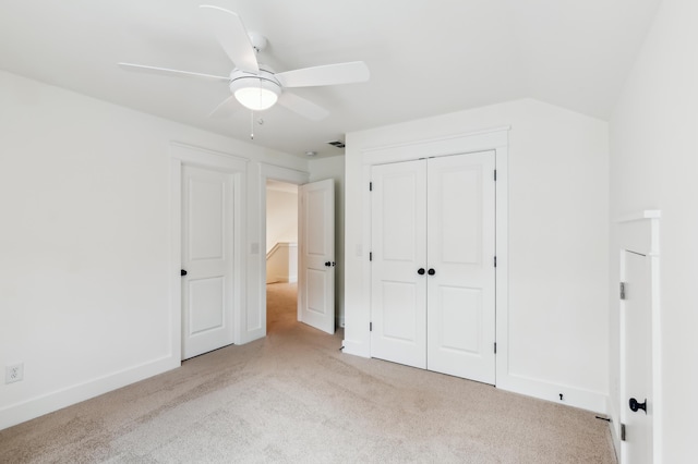 3806 Grateful Rd, North Charleston, SC 29420 - unfurnished bedroom featuring carpet, baseboards, a closet, and ceiling fan