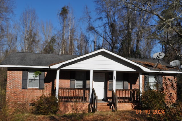 view of front of home with a porch