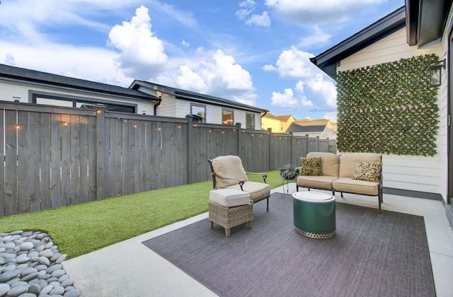 view of patio / terrace with an outdoor hangout area