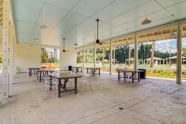 view of patio / terrace with ceiling fan