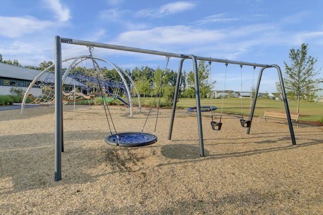 view of jungle gym